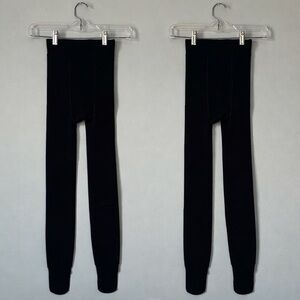 Set of Two Fleece Lined Tights, Kids Size 10-12, Warm and Cozy Tights